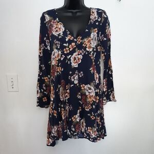 Francesca's Blue Rain floral dress